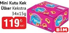 ÜLKER KEKSTRA MİNİ KUTU KEK 34X15 G